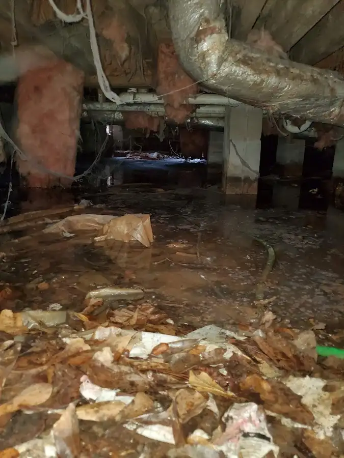 Crawl space flood assessment for Commercial Water Damage Restoration in Easttown